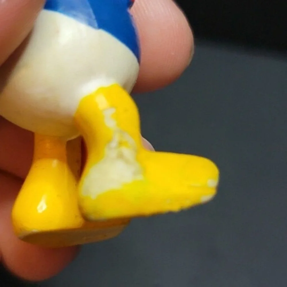 Vintage Disneys Donald Duck Pvc Figurine  Some Damage On Leg